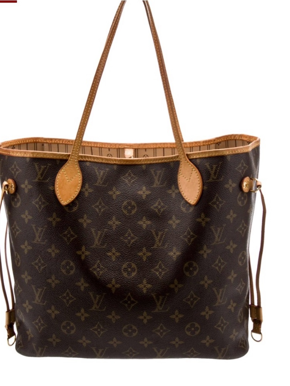 Louis Vuitton Monogram Canvas Tote in Brown with Natural Leather Trim